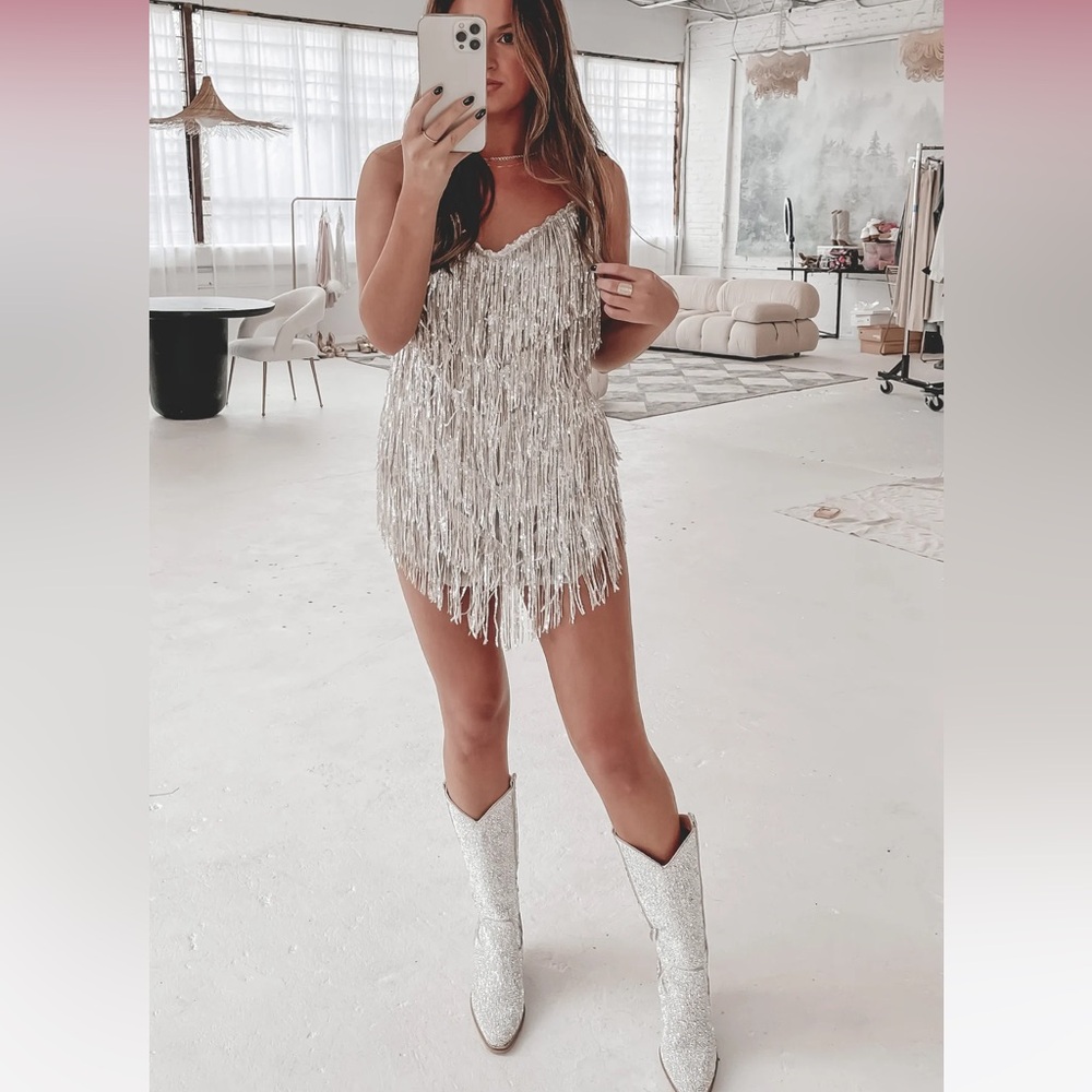NWT sequin fringe dress